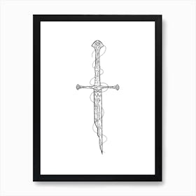 Broken Narsil Fineline Illustration Art Print