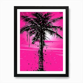 Palm Tree In Pink Art Print