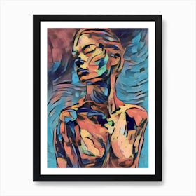 Abstract Of A Topless Woman Art Print