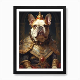 French Bulldog King Art Print