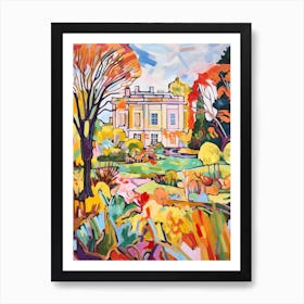 Autumn Gardens Painting Kew Gardens Hillsborough Castle London 1 Art Print