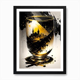 Gold And Black Painting Art Print