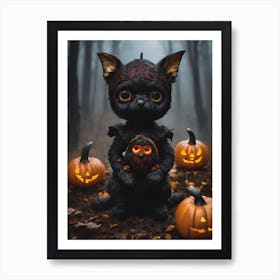 Halloween Cat 2 Art Print