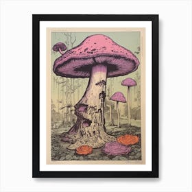 Purple Mushroom 2 Art Print