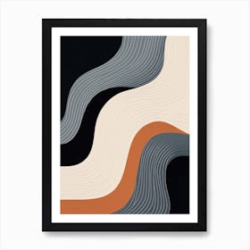 Abstract Wavy Lines 1 Art Print