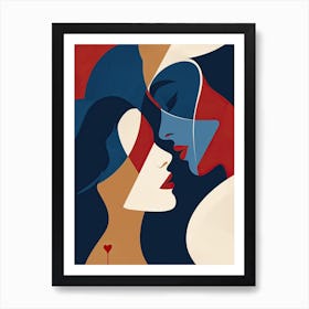 Love Is Like A Kiss, Abstract, Valentine's Day Art Print