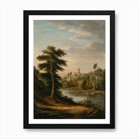 Village By The River Art Print