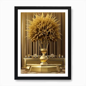 Gold Vase Art Print