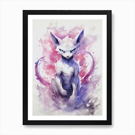 Mewtwo Pokemon Art Print