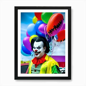 Very Creepy Clown - Reimagined 26 Art Print