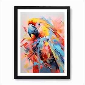 Bright Parrot Illustration 3 Art Print