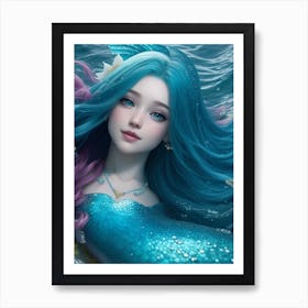 Dreamshaper V7 One Mermaid Pattern Hight Detail Hyper Realisti 0 Art Print