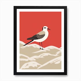 Minimalist Dunlin 3 Illustration Art Print