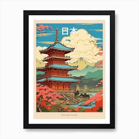 Miyajima Island, Japan Vintage Travel Art 3 Poster Art Print