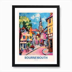 Bournemouth England 8 Uk Travel Poster Art Print