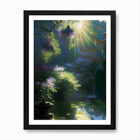 Yuyuan Garden, China Classic Monet Style Painting Art Print