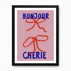 Pink Ribbons & Bows Art Print