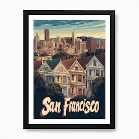 Aihrgdesign A Retro Travel Poster For San Francisco 4 Art Print