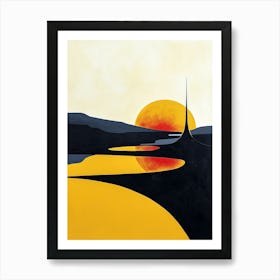 'Sunrise', Minimalism 1 Art Print