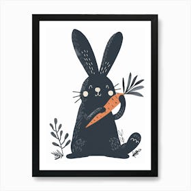 Bunny With Carrot Art Print