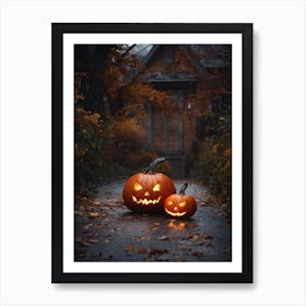 Halloween Pumpkins 1 Art Print