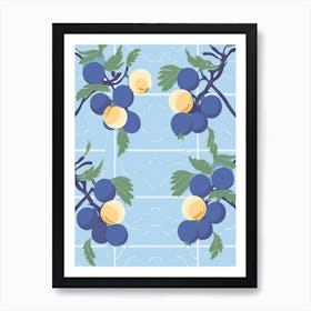 Plums Illustration 4 Art Print