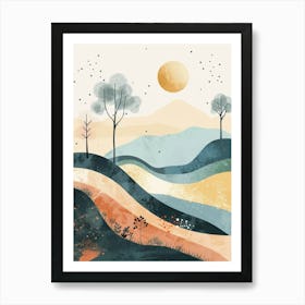 A Beautiful Illustration of Boho style 7 Art Print