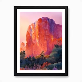 Garden Of The Gods Watercolour Art Print