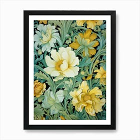 Floral Wallpaper 375 Art Print