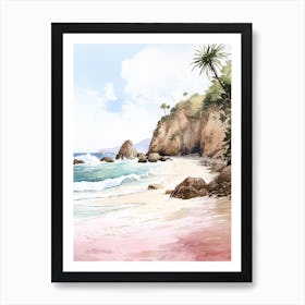 A Sketch Of Pfeiffer Beach, Big Sur California Usa 1 Art Print