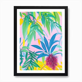 Bottlebrush Plant Eclectic Boho Art Print
