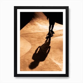 California Sundown Skate Shadow Poster