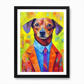 Dogdel Moments; Canine Couture In Oil Art Print