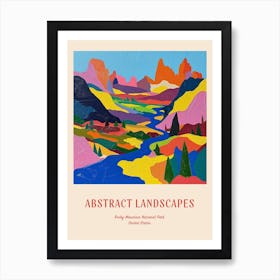 Colourful Abstract Rocky Mountain National Park Usa 4 Poster Art Print