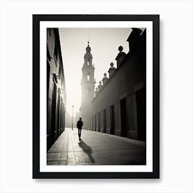 Zaragoza, Spain, Black And White Analogue Photography 2 Art Print