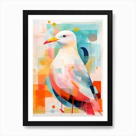 Bird Painting Collage Seagull 1 Art Print