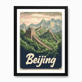 Aihrgdesign A Classic 1960s Travel Poster For Beijing Art Print