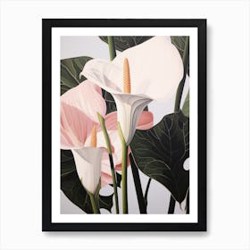 Flower Illustration Calla Lily 4 Art Print