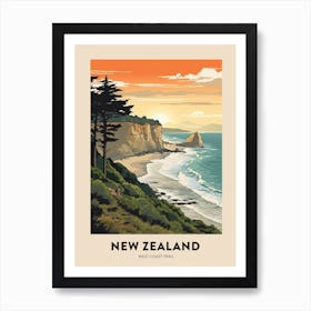 West Coast Trail New Zealand 4 Vintage Hiking Travel Poster Art Print