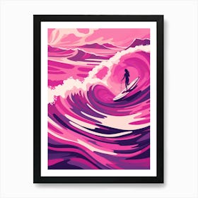Waves Abstract Geometric Illustration 3 Art Print