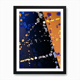 Alcoholic Ink Abstraction Full Moon Art Print