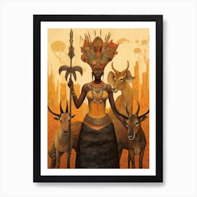 African Tales 3 Art Print