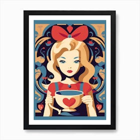 Alice In Wonderland Retro Art Print