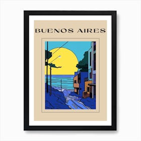 Minimal Design Style Of Buenos Aires, Argentina 4 Poster Art Print