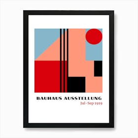 Bauhaus Blue Exhibition 9 Art Print