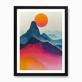 Sunrise Over The Mountains 8 Art Print