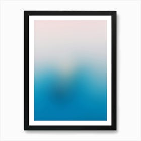 Blue and Blush Pink Gradient Art Print