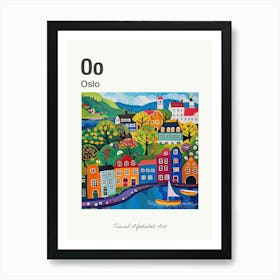 Kids Travel Alphabet  Oslo 3 Art Print