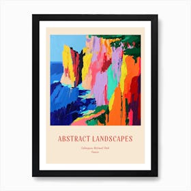 Colourful Abstract Calanques National Park France 4 Poster Art Print