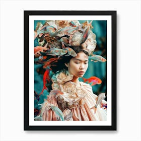 "Woman with Marine Hair" Art Print